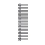 Полотенцесушитель электрический Zehnder Yucca Asym 1329х578 300 Вт, хром (YAECR-130-60/GD Chrome) - Фото 1